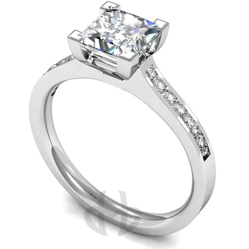 Engagement Ring with Shoulder Stones - (TBC762) 